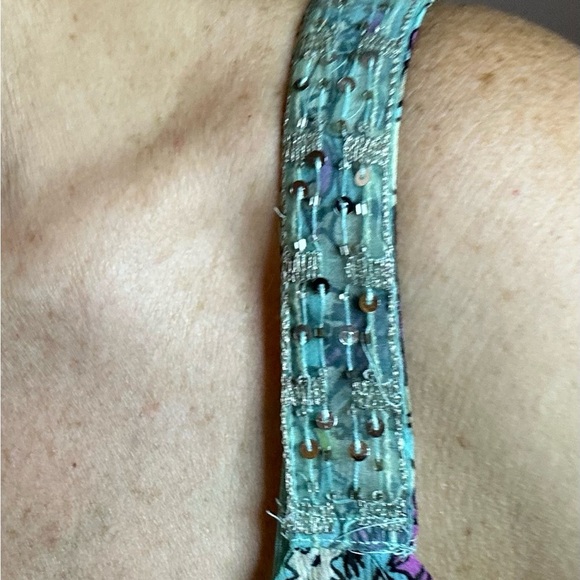 Nicole by Nicole Miller Floral Ruffle V-Neck Camisole - Multicolor - Picture 4 of 16